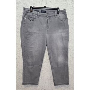 Charter Club Women's Gray Cropped Jean Capri Petite